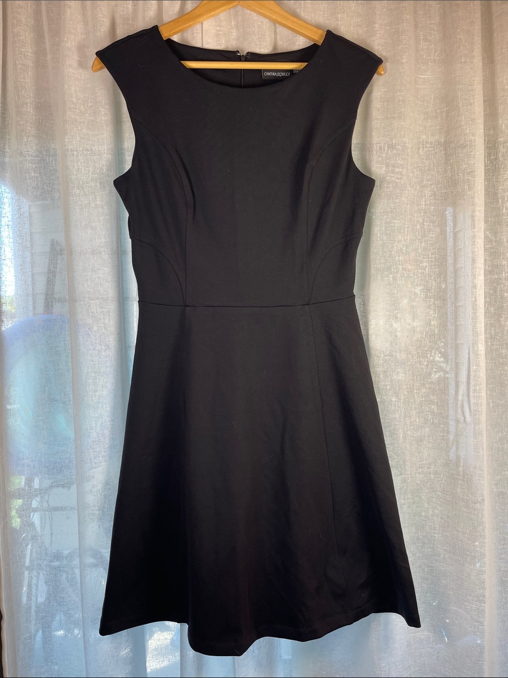 Cynthia Rowley Black Sleeveless Fit-and-Flare Dress